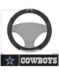 Dallas Cowboys Embroidered Steering Wheel Cover Black by   