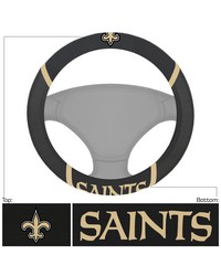 New Orleans Saints Embroidered Steering Wheel Cover Black by   