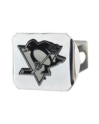 Pittsburgh Penguins Chrome Metal Hitch Cover with Chrome Metal 3D Emblem Chrome by   