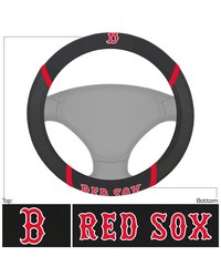 Boston Red Sox Embroidered Steering Wheel Cover Black by   