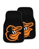 Fan Mats LLC Baltimore Orioles 2-pc Carpet Car Mat Set Black