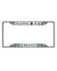Green Bay Packers Chrome Metal License Plate Frame 6.25in x 12.25in Green by   