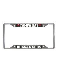 Tampa Bay Buccaneers Chrome Metal License Plate Frame 6.25in x 12.25in Red by   