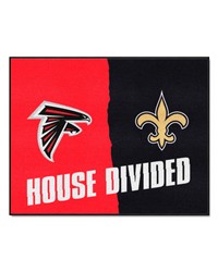 NFL Atlanta Falcons New Orleans Saints House Divided Rugs 34x45 by   