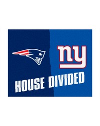 NFL New England Patriots New York Giants House Divided Rugs 34x45 by   