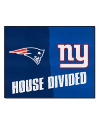 NFL New England Patriots New York Giants House Divided Rugs 34x45 by   