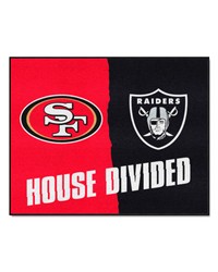 NFL San Francisco 49ers Oakland Raiders House Divided Rugs 34x45 by   