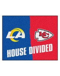 NFL St. Louis Rams Kansas City Chiefs House Divided Rugs 34x45 by   