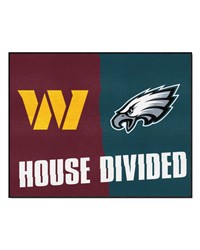 NFL Washington Redskins Philadelphia Eagles House Divided Rugs 34x45 by   