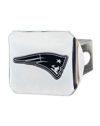 New England Patriots Chrome Metal Hitch Cover with Chrome Metal 3D Emblem Chrome by   