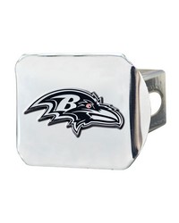 Baltimore Ravens Chrome Metal Hitch Cover with Chrome Metal 3D Emblem Chrome by   