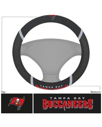 Tampa Bay Buccaneers Embroidered Steering Wheel Cover Black by   