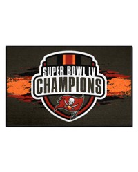 Tampa Bay Buccaneers Starter Mat Accent Rug  19in. x 30in. 2021 Super Bowl LV Champions Pewter by   