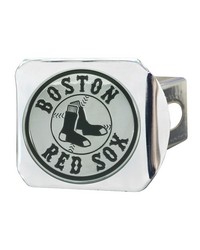 Boston Red Sox Chrome Metal Hitch Cover with Chrome Metal 3D Emblem Chrome by   