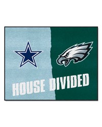 NFL House Divided Cowboys / Eagles House Divided Mat by   