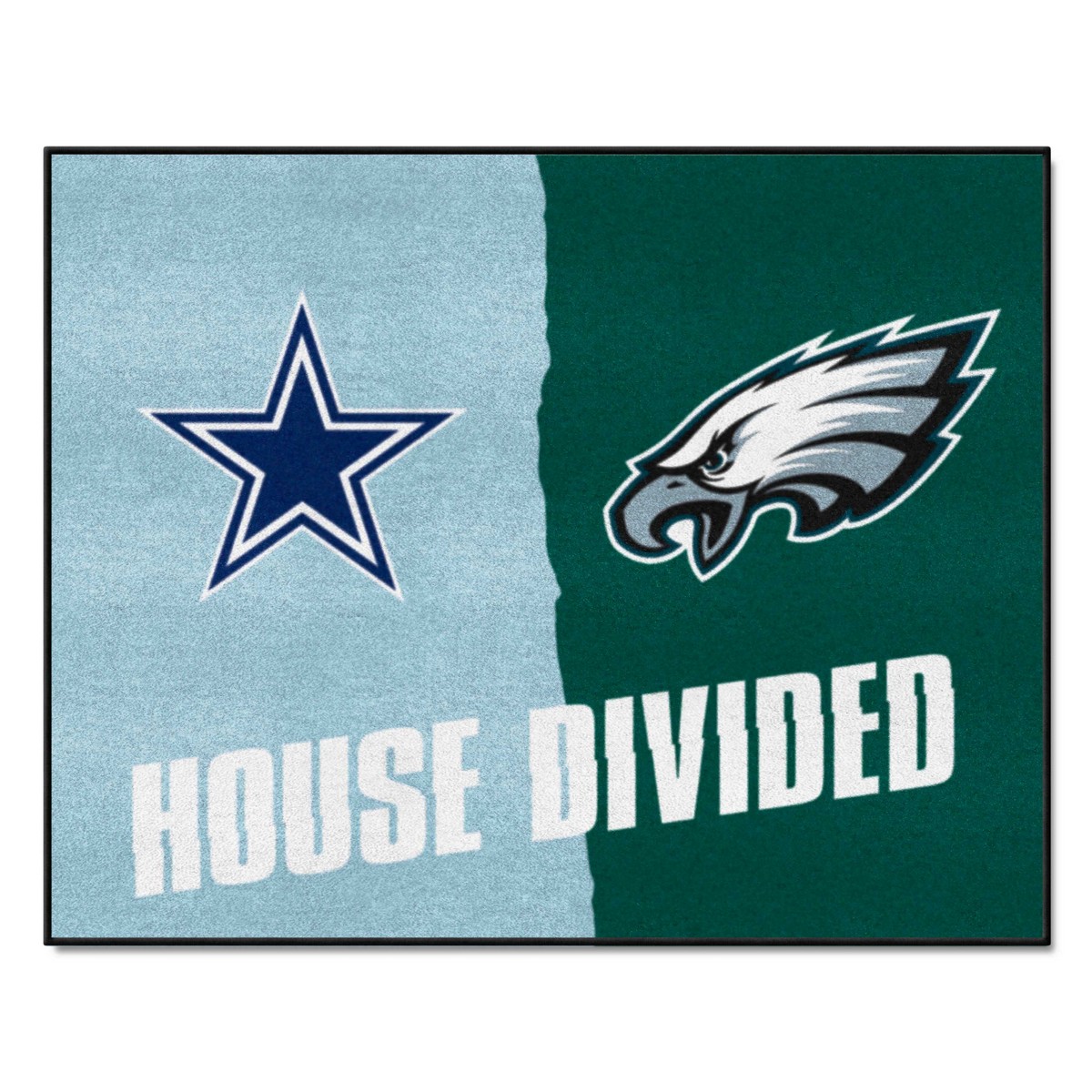 NFL Dallas Cowboys Philadelphia Eagles House Divided Rugs 34x45 Accessories