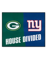 NFL Green Bay Packers New York Giants House Divided Rugs 34x45 by   