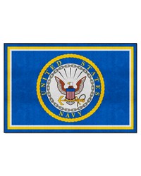 U.S. Navy 5ft. x 8 ft. Plush Area Rug Navy by   