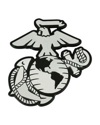 U.S. Marines 3D Chrome Metal Emblem Chrome by   
