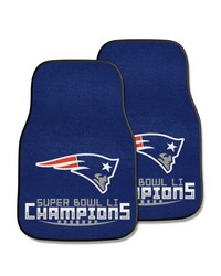 New England Patriots Front Carpet Car Mat Set  2 Pieces 2017 Super Bowl LI Champions Navy by   