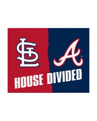 MLB Cardinals Braves Divided Rugs 34x45 by   