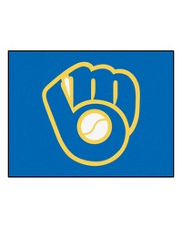 MLB Milwaukee Brewers Ball in Glove AllStar Mat 34x45 by   