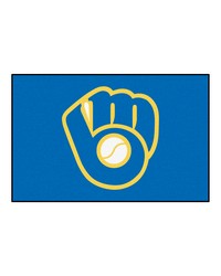 MLB Milwaukee Brewers Ball in Glove Starter Rug 20x30 by   