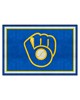 Fan Mats  LLC Milwaukee Brewers 5x8 Rug Blue