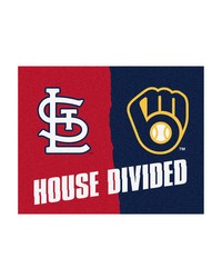 MLB Cardinals Brewers Divided Rugs 34x45 by   