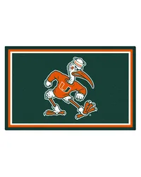 University of Miami 4x6 Rug by   