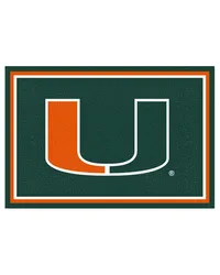 University of Miami 5x8 Rug by   