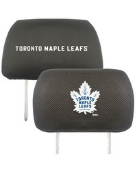 Toronto Maple Leafs Embroidered Head Rest Cover Set  2 Pieces Black by   