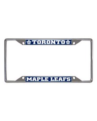 Toronto Maple Leafs Chrome Metal License Plate Frame 6.25in x 12.25in Royal by   