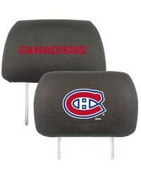 Montreal Canadiens Embroidered Head Rest Cover Set  2 Pieces Black by   