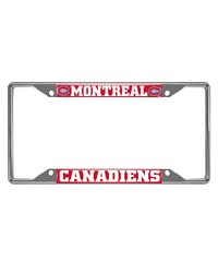 Montreal Canadiens Chrome Metal License Plate Frame 6.25in x 12.25in by   