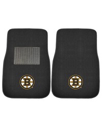 Boston Bruins Embroidered Car Mat Set  2 Pieces Black by   
