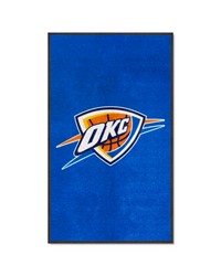 Oklahoma City Thunder 3X5 HighTraffic Mat with Durable Rubber Backing  Portrait Orientation Blue by   