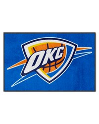 Oklahoma City Thunder 4X6 HighTraffic Mat with Durable Rubber Backing  Landscape Orientation Blue by   