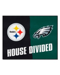 NFL House Divided Steelers / Eagles House Divided Mat by   