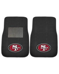 San Francisco 49ers Embroidered Car Mat Set  2 Pieces Black by   