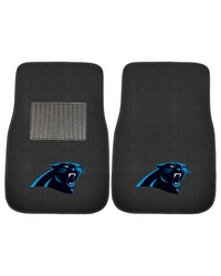 Carolina Panthers Embroidered Car Mat Set  2 Pieces Black by   