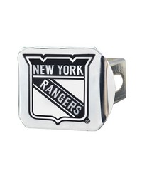New York Rangers Chrome Metal Hitch Cover with Chrome Metal 3D Emblem Chrome by   