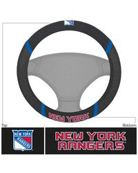 New York Rangers Embroidered Steering Wheel Cover Black by   