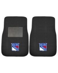 New York Rangers Embroidered Car Mat Set  2 Pieces Black by   