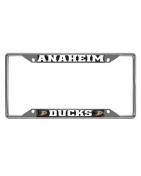 Anaheim Ducks Chrome Metal License Plate Frame 6.25in x 12.25in Chrome by   