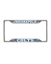 Indianapolis Colts Chrome Metal License Plate Frame 6.25in x 12.25in Blue by   