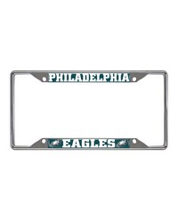 Philadelphia Eagles Chrome Metal License Plate Frame 6.25in x 12.25in Green by   