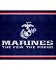 Fan Mats  LLC U.S. Marines 8ft. x 10 ft. Plush Area Rug Red