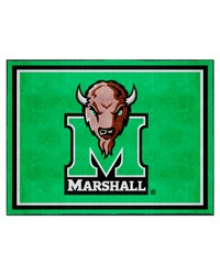 Marshall Thundering Herd 8ft. x 10 ft. Plush Area Rug Green by   