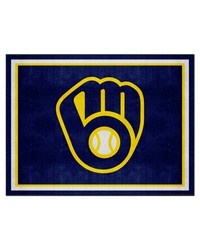 Milwaukee Brewers 8ft. x 10 ft. Plush Area Rug Navy by   